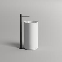 Salini ARMONIA TOP 01 Раковина напольная 450х450х850/900мм, без отв.под смес, донник "Up&Down", сифон, мат-л: S-Sense, глянцевый, белый (слив в пол!)