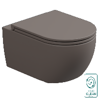 Чаша подвесного унитаза биколор со смывом Eco Clean GSG Ceramic Design Like LKWCSOECBI000/029, White/Tortora Matt