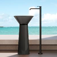 DEA DESIGN Pedestal Basin Раковина напольная d480хh900 мм, цвет smoky black