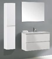 IBX YASMIN, тумба под раковину 100 см, 2 ящика, цвет белый глянцевый лак