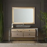 VITAGE milldue edition Majestic Тумба 1260х549хh480 мм., подвесная, с 4 выдв. ящиками. без отв. под смес., отделка зеркало Bronzo acidato/black crom