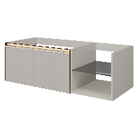 QUATRO 6 120см (80+40) тумба рифл CASHMERE FUGA профиль MATT GOLD