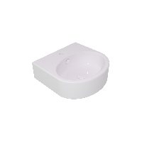 Раковина подвесная 45х44 см GSG Ceramic Design Like LKLAVBW45000, белый глянцевый