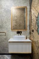 Тумба Canale 80 белая + Золото_Комплект