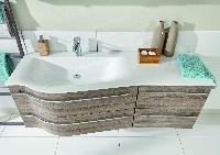 Puris Swing, раковина из минерального литья с тонким бортиком 120 см правая, цвет белый