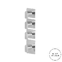 Newform Haka Внешняя часть термостатического смесителя на 3 источника с отдельными ручками запорного вентиля, цвет: белый матовый