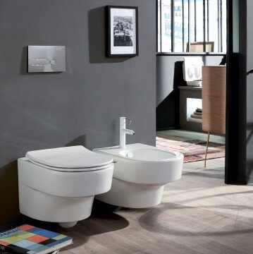 EDR102-00 унитаз подвесноой ODEON RIVE GAUCHE безободковый /36,2х54/(белый) 