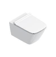 Catalano GREEN Унитаз подвесной 55x37, безободковый, смыв Tornado, покрытие Cataglaze+, без крепежа, цвет белый глянцевый