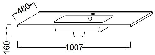 EXUA112-00 OLA Ola раковина 101*46 см, белый 