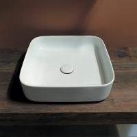 Kerasan Tribeca Раковина накладная 43х43 см, без отв. под смеситель, цвет: белый