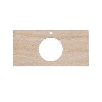 Kerama Marazzi Столешница из керамогранита для накладных раковин Риальто 100, бежевая