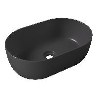 Alice Unica Раковина 55x35хВ17, накладная, без отверстия под смеситель, чёрный матовый