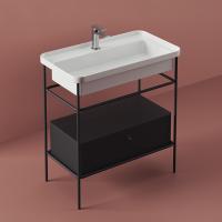 Artceram FUORI SCALA Металическая структура 40x77хh83см для раковины Fuori Scala rettangolare 81, цвет: черный матовый (без полки)