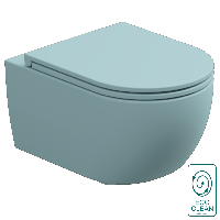 Чаша подвесного унитаза биколор со смывом Eco Clean GSG Ceramic Design Like LKWCSOECBI000/037, White/Ice Matt