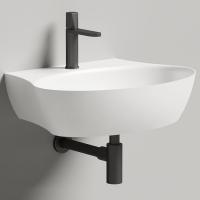 Salini ALDA WALL 01  Раковина 580х450х150 мм, без донного клап, сифон,  слив-пер, мат-л: S-Stone, матовый, белый