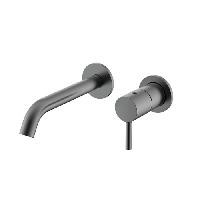 NEMO NM-2313BGM Смеситель для раковины встраиваемый с донным клапаном BRUSH GUN METAL