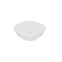Раковина накладная 45 см GSG Ceramic Design Cruise CRLAVQU45000, белый глянцевый