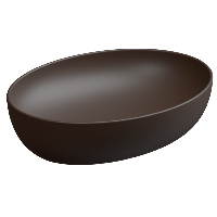 Раковина накладная 55x42 см GSG Ceramic Design Easy EALAVOV55035, Cacao Matt