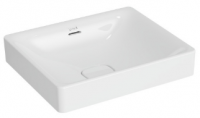 Раковина-чаша Metropole, прямоуг 50 см, c переливом, цвет белый. Нажимной керамический донный клапан в комплекте