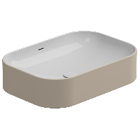 Раковина накладная биколор 60x42 см GSG Ceramic Design Easy EALAVTP60BI000/034, White/Sabbia Matt