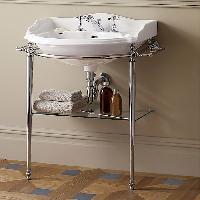 Devon Boston Консоль (81х88х50)с полотенцедержателями и стеклянной полочкой под раковину oxford, хром