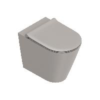 Catalano ZERO Унитаз напольный 55x35, безободковый, универс.слив, смыв Tornado, покрытие Twinglaze+, без крепежа, цвет Tortora Satinato