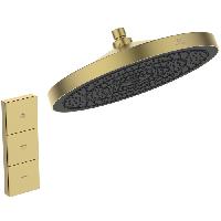 Ideal Standard Solos 3-функц.(Rain, Silkrain, SecondSkin) верхний душ 30см, цвет: PVD Brushed Gold