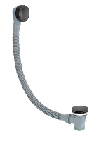 Слив-перелив click-clack для ванны Remer 96PCCNO, черный матовый