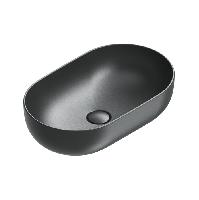 Catalano SFERA Раковина 60x37 h16 накладная, без отв. под смеситель, покрытие Cataglaze+, цвет черный матовый
