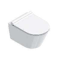 Catalano ZERO Унитаз подвесной 50x35, безободковый, смыв Tornado, покрытие Cataglaze+, без крепежа, цвет белый глянцевый