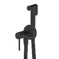 Newform Idroscopini Смеситель с гигиеническим душем, держатель, шланг 120 см, наружная часть (для 31093) цвет: черный матовый