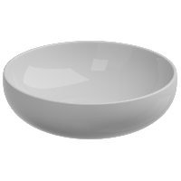 Раковина накладная 45 см GSG Ceramic Design Easy EALAVRO45000, белый глянцевый