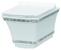 Подвесной Унитаз с узором Hermitage CHROME