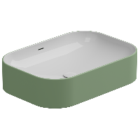 Раковина накладная биколор 60x42 см GSG Ceramic Design Easy EALAVTP60BI000/031, White/Salvia Matt