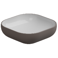 Раковина накладная биколор 45 см GSG Ceramic Design Easy EALAVQU45BI000/029, White/Tortora Matt