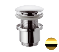 Донный клапан без перелива 1”1/4 Remer 904CC2114DO, золото глянцевое