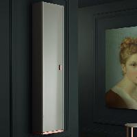 VITAGE milldue edition Tailor Шкаф-пенал 360х230х1800 мм., подвесной, левый, ручка матовое розовое золото, цвет глянцевый Argilla