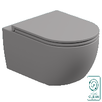 Чаша подвесного унитаза биколор со смывом Eco Clean GSG Ceramic Design Like LKWCSOECBI000/038, White/Fumo Matt