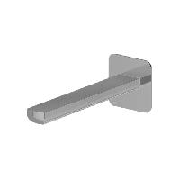 Newform Haka Излив для раковины из стены, длина 189 мм, с подключением на 1/2”, цвет: PVD brushed stainless steel