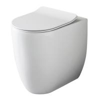 Kerasan Flo унитаз NEW напольный  БЕЗОБОДКОВЫЙ 53см, цвет белый (крепить на силикон или на крепеж 762901)