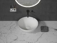 Раковина чаша кориан круглая матовая, Slim 35см 350*350*125