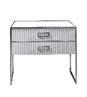 Тумба MONACO 100см  h84см  белая глянец +  хром    под раковину моноблок