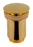 Донный клапан без перелива 1”1/4 Remer 904CC114DO, золото глянцевое