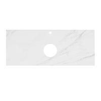Kerama Marazzi Столешница из керамогранита для накладных раковин Монте Тиберио 120 см, белый натуральный
