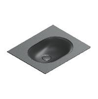 Catalano SFERA Раковина консоль 60x50, без отв. под смеситель, покрытие Cataglaze+, цвет черный матовый