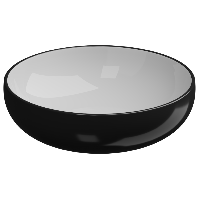 Раковина накладная биколор 45 см GSG Ceramic Design Easy EALAVRO45BI000/002, White/Black Shiny