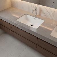 Ideal Standard Connect Раковина 580х410 мм, прямоугольная, встраиваемая снизу без отв. под смес., + крепеж, цвет: белый глянец