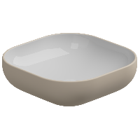 Раковина накладная биколор 45 см GSG Ceramic Design Easy EALAVQU45BI000/034, White/Sabbia Matt