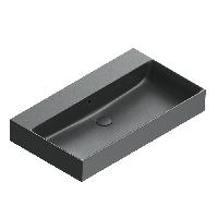 Catalano PREMIUM Раковина 80x47, без отв. под смеситель, покрытие Cataglaze+, цвет черный матовый