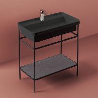 Artceram FUORI SCALA Металическая структура 40x77хh83см для раковины Fuori Scala rettangolare 81, цвет: черный матовый (без полки)